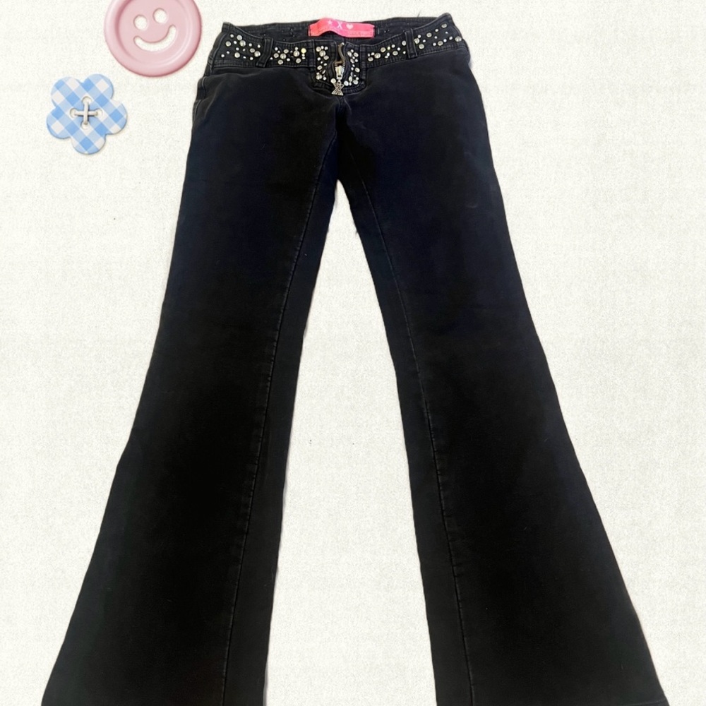 YK2 Low rise rhinestone flare jeans (SOLD UNAVAILABLE)